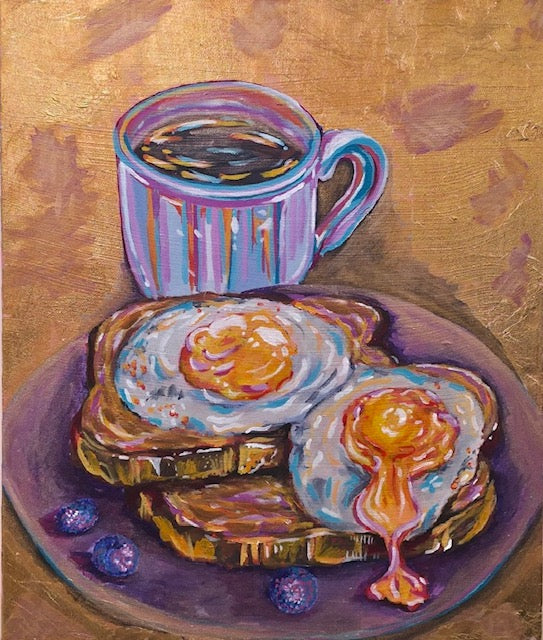 Two Eggs - Painting on Canvas
